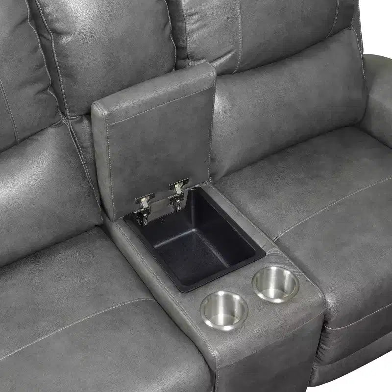 Causeuse inclinable électrique Laurel avec console - Steve Silver Co.