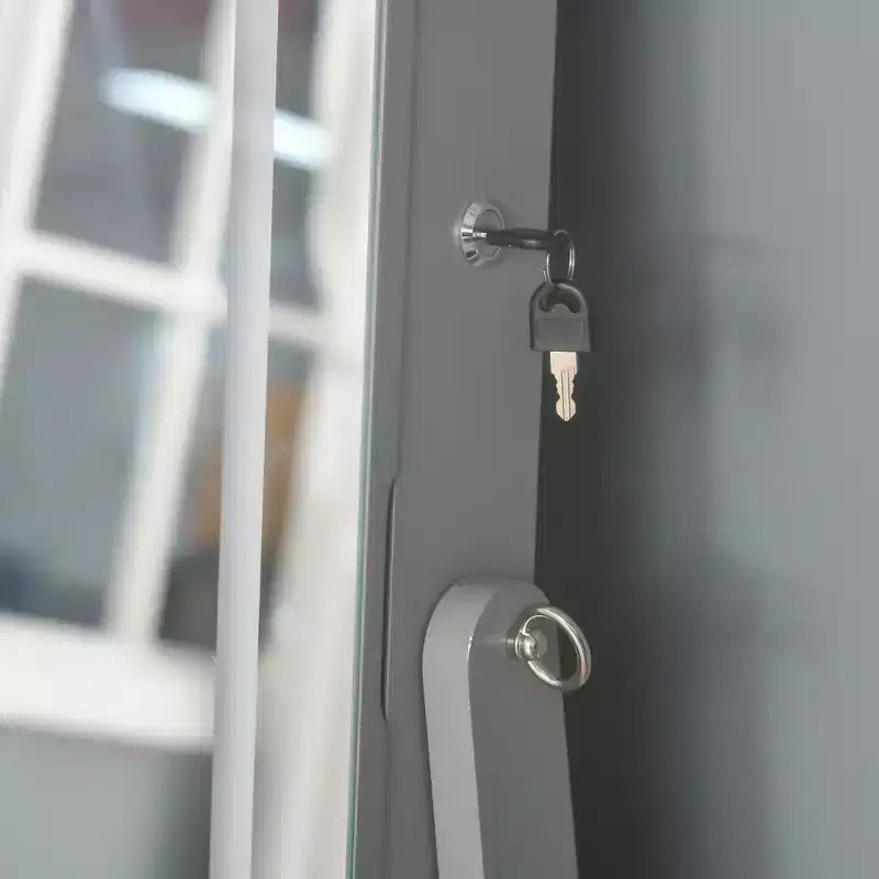 HOMCOM Armoire à bijoux sur pied avec éclairage LED, organisateur de bijoux verrouillable avec miroir pleine longueur et 4 angles réglables