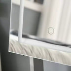HOMCOM Armoire à bijoux sur pied avec éclairage LED, organisateur de bijoux verrouillable avec miroir pleine longueur et 4 angles réglables