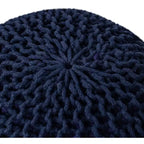 BirdRock Home Pouf Rond Repose-Pieds Ottoman - Bleu Marine