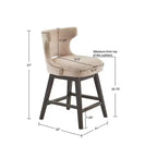 Tabouret de bar pivotant Cheryl, hauteur comptoir - Madison Park (25,75 po)