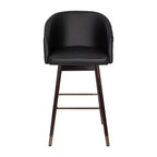 Tabouret Merrick Lane Temperance à cadre en bois moderne avec accents métalliques
