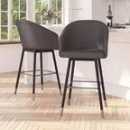 Tabouret Merrick Lane Temperance à cadre en bois moderne avec accents métalliques