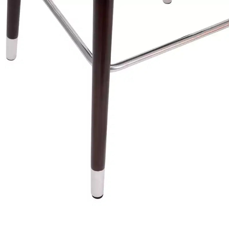 Tabouret Merrick Lane Temperance à cadre en bois moderne avec accents métalliques