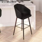 Tabouret Merrick Lane Temperance à cadre en bois moderne avec accents métalliques