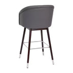 Tabouret Merrick Lane Temperance à cadre en bois moderne avec accents métalliques