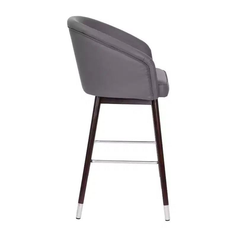 Tabouret Merrick Lane Temperance à cadre en bois moderne avec accents métalliques