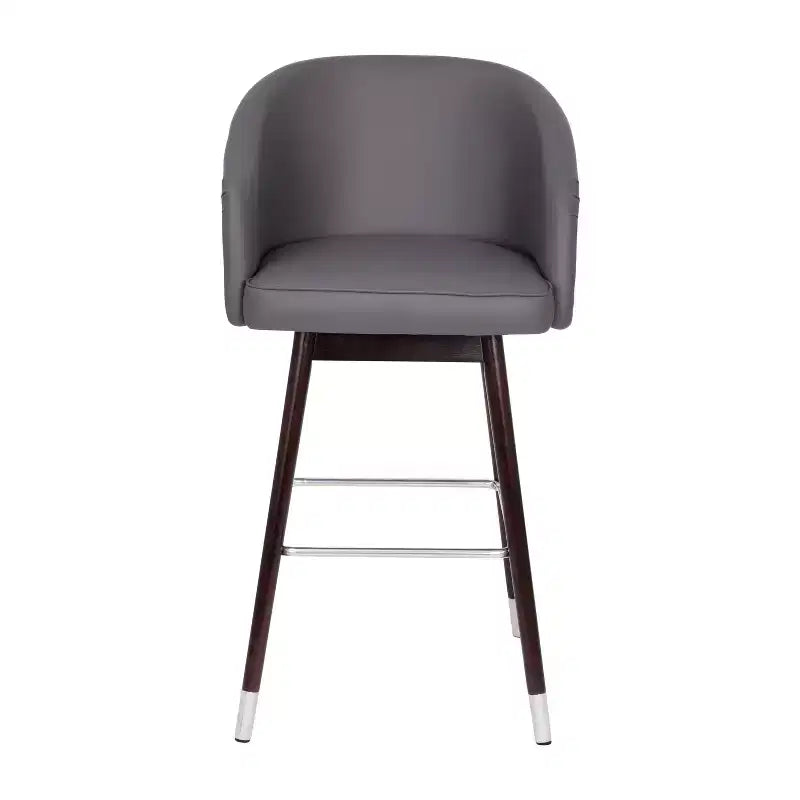 Tabouret Merrick Lane Temperance à cadre en bois moderne avec accents métalliques