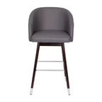 Tabouret Merrick Lane Temperance à cadre en bois moderne avec accents métalliques