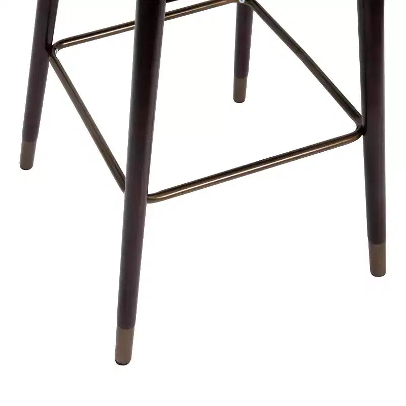 Tabouret Merrick Lane Temperance à cadre en bois moderne avec accents métalliques