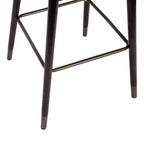Tabouret Merrick Lane Temperance à cadre en bois moderne avec accents métalliques
