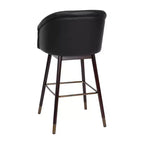 Tabouret Merrick Lane Temperance à cadre en bois moderne avec accents métalliques