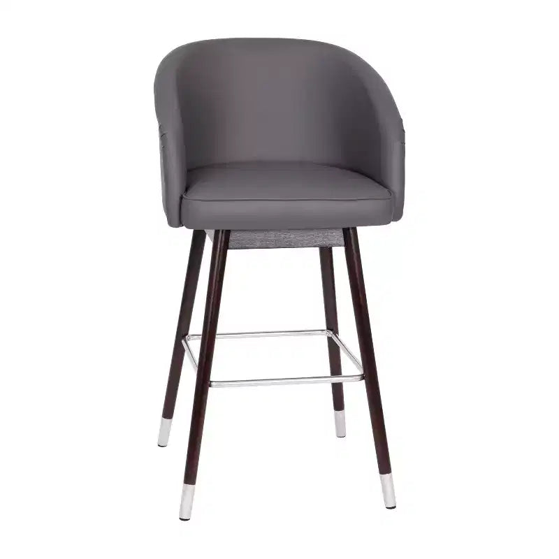 Tabouret Merrick Lane Temperance à cadre en bois moderne avec accents métalliques