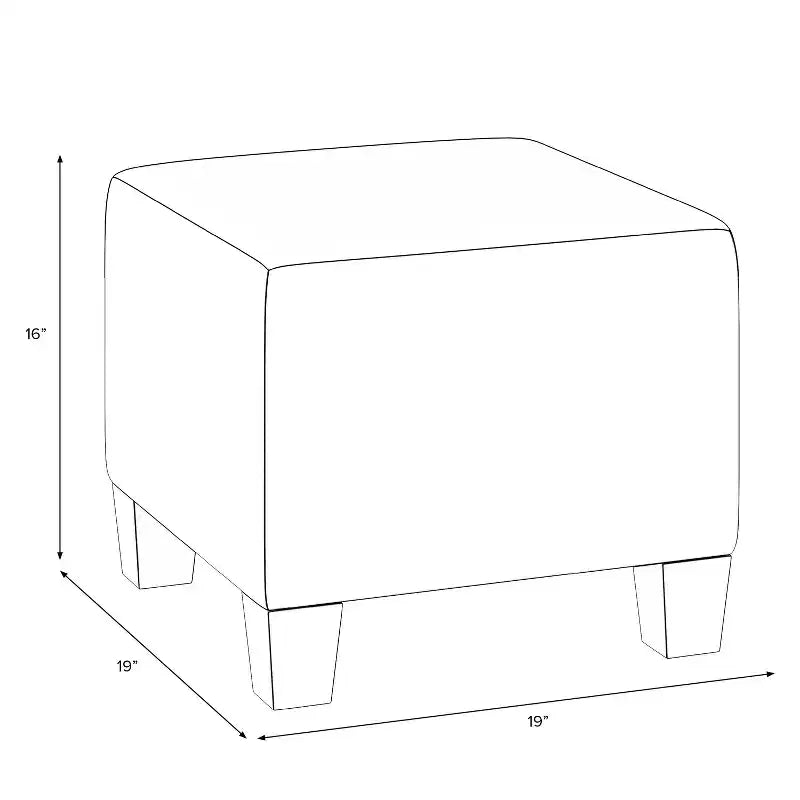 Pouf carré Skyline Furniture Yosemy à clous décoratifs, motifs variés