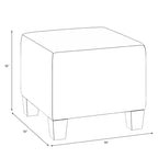 Pouf carré Skyline Furniture Yosemy à clous décoratifs, motifs variés