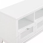 Meuble TV traditionnel en bois naturel de 55 po pour téléviseurs jusqu'à 60 po avec tiroir - Essentiels pour la maison
