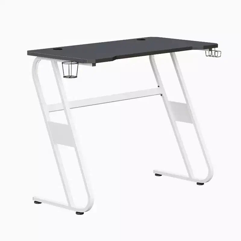 Emma and Oliver Professional Gaming Ergonomic Desk with Cup Holder and Headphone Hook