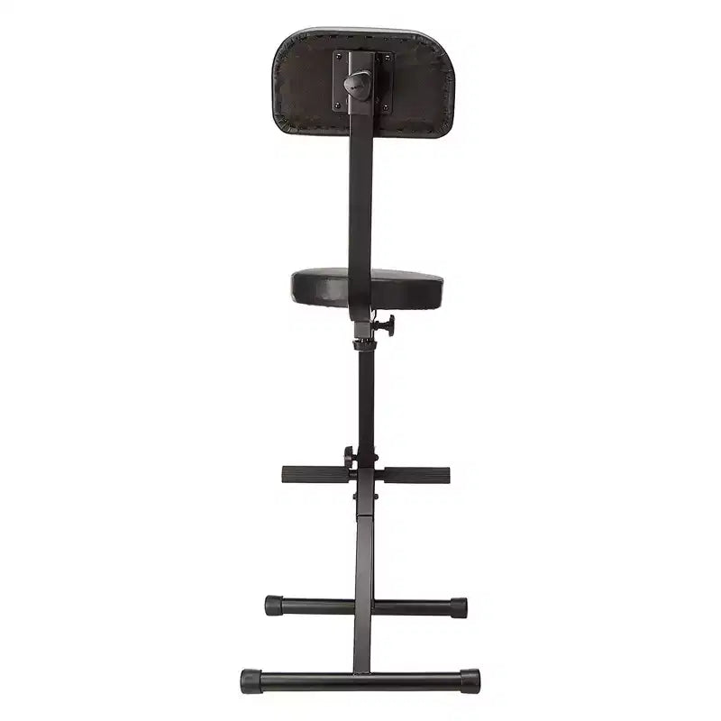 Chaise de musicien Odyssey DJ Performer – Tabouret portable rembourré avec limite de poids de 136 kg, hauteur réglable et dossier, noir