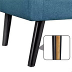 Fauteuil d'appoint moderne Yaheetech en tissu capitonné avec pieds en bois d'hévéa