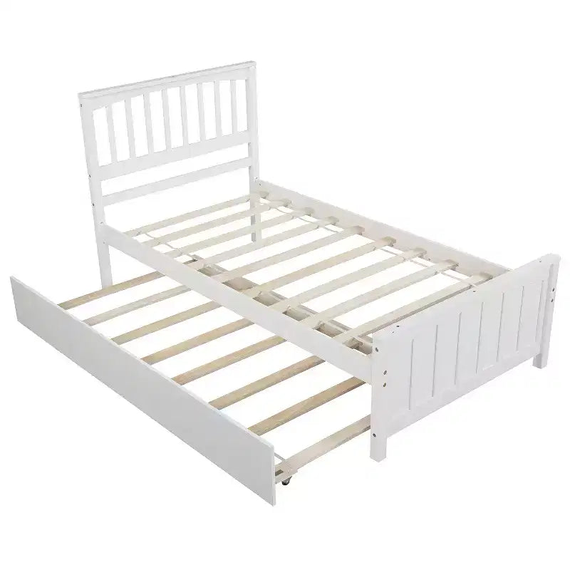 Lit plateforme simple avec lit gigogne-ModernLuxe