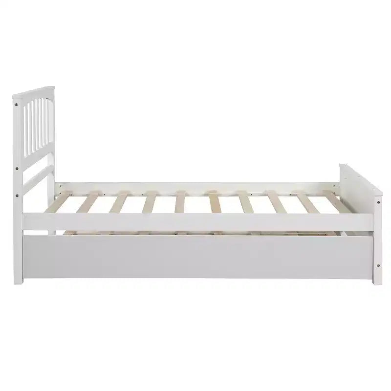 Lit plateforme simple avec lit gigogne-ModernLuxe