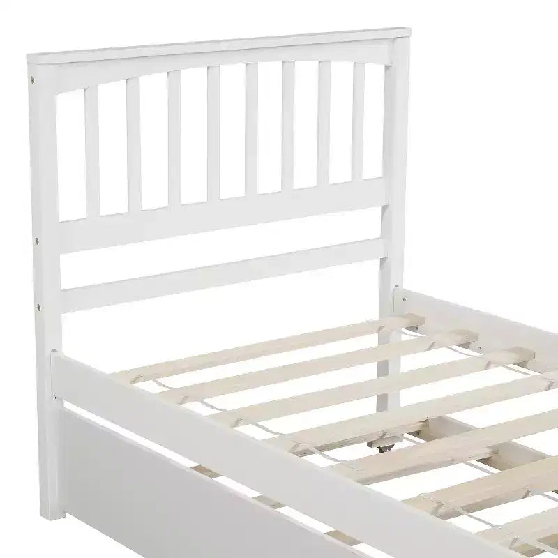 Lit plateforme simple avec lit gigogne-ModernLuxe