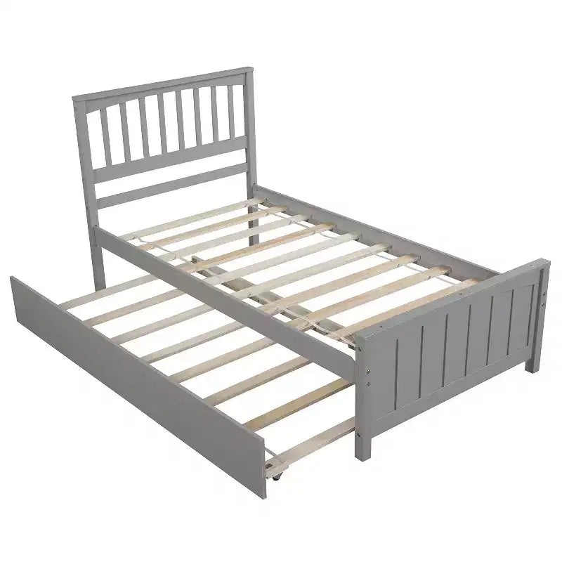 Lit plateforme simple avec lit gigogne-ModernLuxe