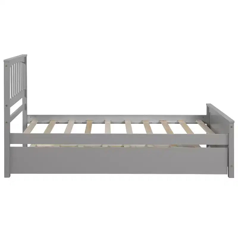 Lit plateforme simple avec lit gigogne-ModernLuxe