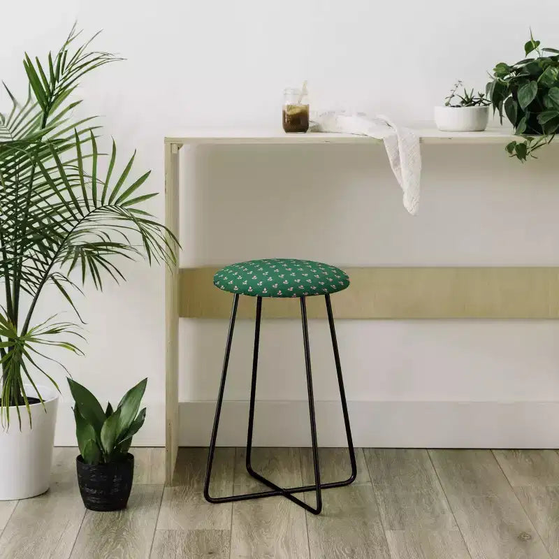 Tabouret de bar Maritza Lisa Retro Pink Leaf à hauteur de comptoir - Deny Designs