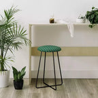 Tabouret de bar Maritza Lisa Retro Pink Leaf à hauteur de comptoir - Deny Designs