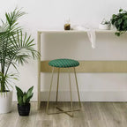 Tabouret de bar Maritza Lisa Retro Pink Leaf à hauteur de comptoir - Deny Designs