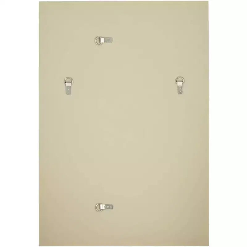 Miroir mural décoratif rectangulaire Noble Park avec cadre perlé champagne à bords biseautés modernes de 27 pouces de large pour salle de bain, chambre, salon, bureau à domicile