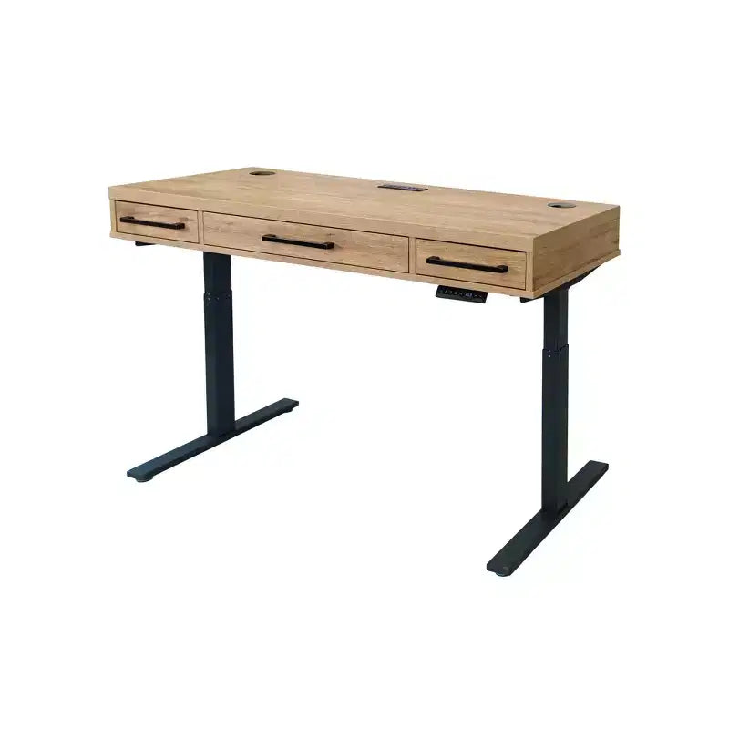 Bureau Martin Furniture Mason, finition bois laminé, à hauteur réglable électrique