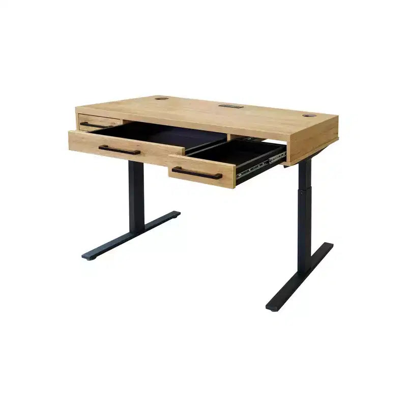 Bureau Martin Furniture Mason, finition bois laminé, à hauteur réglable électrique