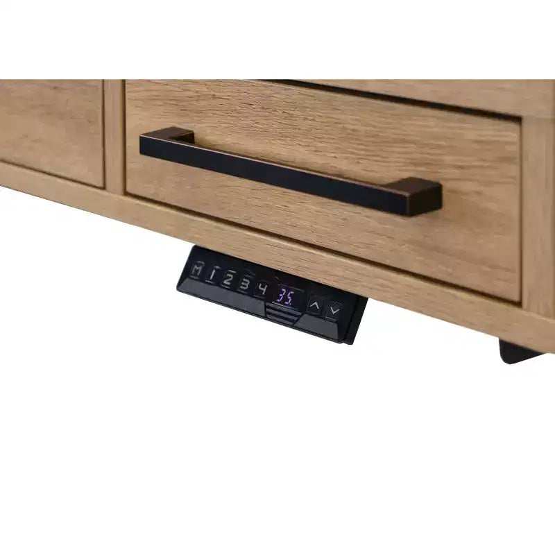 Bureau Martin Furniture Mason, finition bois laminé, à hauteur réglable électrique