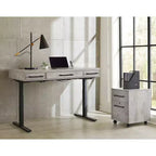 Bureau Martin Furniture Mason, finition bois laminé, à hauteur réglable électrique