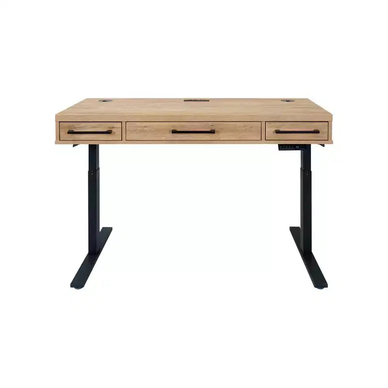 Bureau Martin Furniture Mason, finition bois laminé, à hauteur réglable électrique