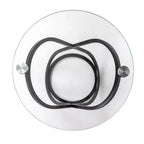 Table d'appoint ronde en verre trempé transparent Galaxy de 20,5 po - Danya B.