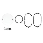 Table d'appoint ronde en verre trempé transparent Galaxy de 20,5 po - Danya B.