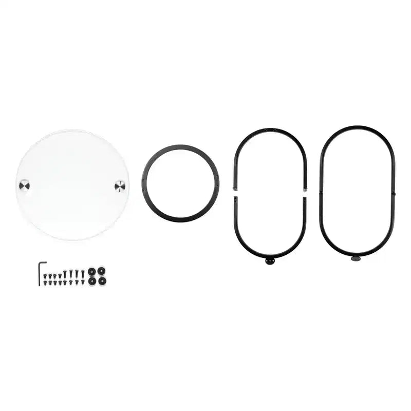 Table d'appoint ronde en verre trempé transparent Galaxy de 20,5 po - Danya B.