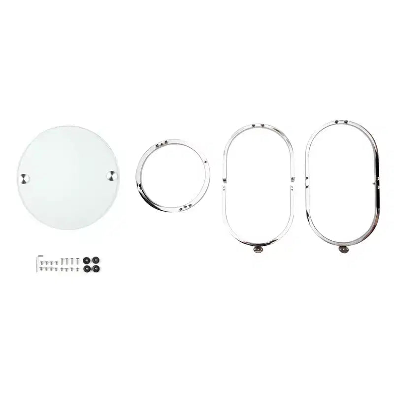 Table d'appoint ronde en verre trempé transparent Galaxy de 20,5 po - Danya B.