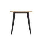 Table de salle à manger Flash Furniture Declan de qualité commerciale, pour intérieur/extérieur, plateau rond de 76 cm en polyrésine toutes saisons avec base en acier