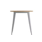 Table de salle à manger Flash Furniture Declan de qualité commerciale, pour intérieur/extérieur, plateau rond de 76 cm en polyrésine toutes saisons avec base en acier