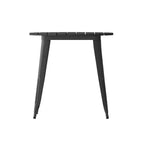 Table de salle à manger Flash Furniture Declan de qualité commerciale, pour intérieur/extérieur, plateau rond de 76 cm en polyrésine toutes saisons avec base en acier