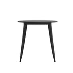 Table de salle à manger Flash Furniture Declan de qualité commerciale, pour intérieur/extérieur, plateau rond de 76 cm en polyrésine toutes saisons avec base en acier