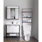 Meuble de Rangement/Optimiseur d'Espace au-dessus des Toilettes en Métal - J&V TEXTILES