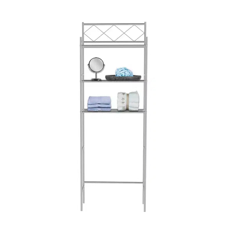 Meuble de Rangement/Optimiseur d'Espace au-dessus des Toilettes en Métal - J&V TEXTILES