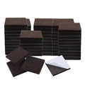 Unique Bargains Square Self-Stick Non-Slip Anti-Scratch Furniture Felt Pads Dark Brown 1 x 1 x 1/4 60 Pcs
