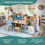 Guidecraft EdQ Présentoir à livres et bacs : Bibliothèque multi-usage en bois pour enfants avec rangement de jouets pour chambres d'enfants et salles de classe