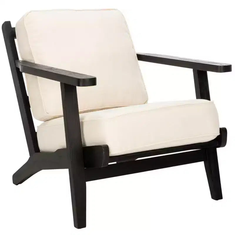 Fauteuil d'appoint Nico Mid-Century - ACH4501 - Ivoire/Noir - Safavieh